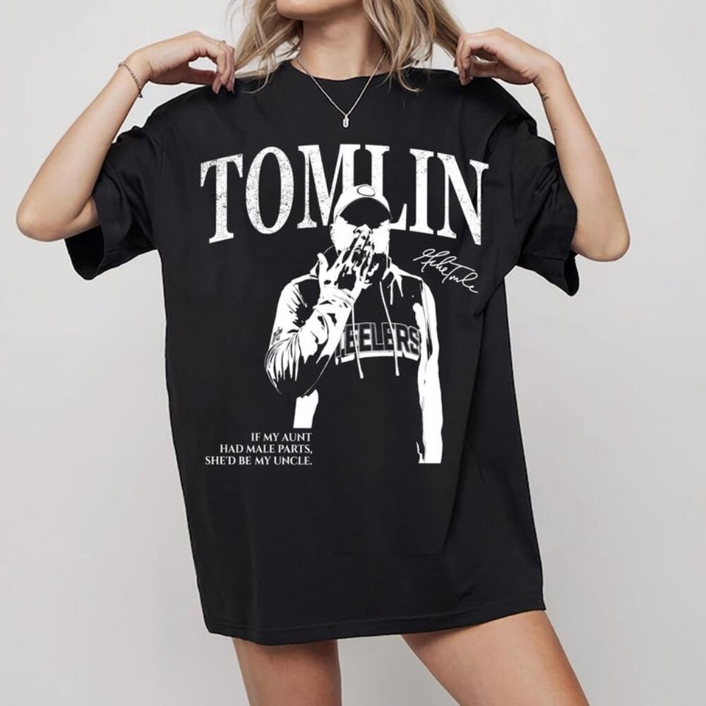 Tomlin Vintage T-Shirt, Pittsburgh Coach Retro Rap Tee, Game Day Shirt, Football